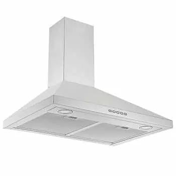 Ancona AN-1544 Stainless Steel Convertible Wall-Mounted Pyramid Range Hood