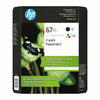 HP 67XL Black and Tri-colour High Yield Original Ink Cartridges (3YP31BN) Combo-pack