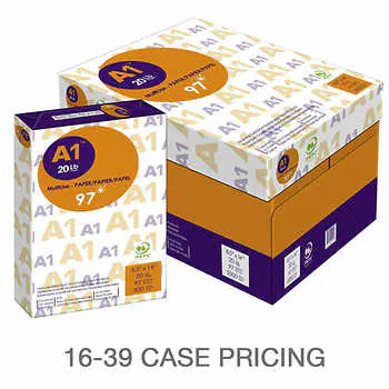 A1- Premium Multipurpose Printer Paper; Letter 8.5 in. x 11 in., 97 Bright 20 lb., Case Pricing Order of 16-39