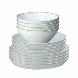 Denby Kiln Green Stoneware Dinnerware Set, 12-pieces