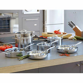 Demeyere Industry 5-ply Stainless Steel Cookware Set, 10-Piece