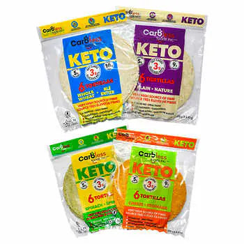 Carbless Foods Inc Keto Tortilla Variety Pack, 4 × 285 g