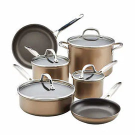 Anolon Ascend Hard Anodized Non-Stick Cookware Set, 10-piece
