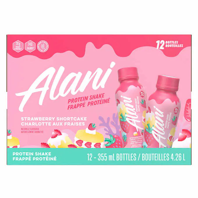 Alani Nu Protein Shake Strawberry 355mL, 12ct