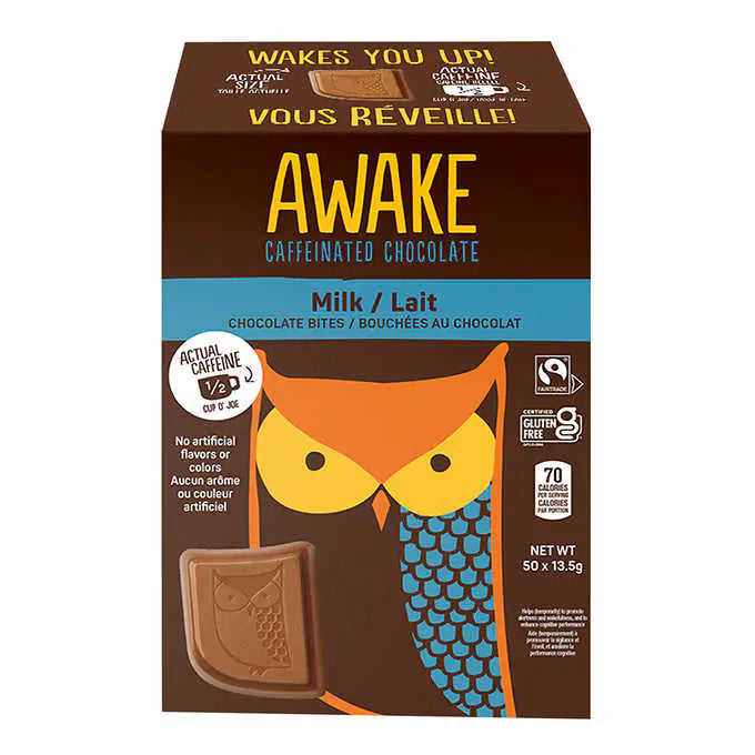 Awake Milk Chocolate Single Bites, 50 × 13.5 g