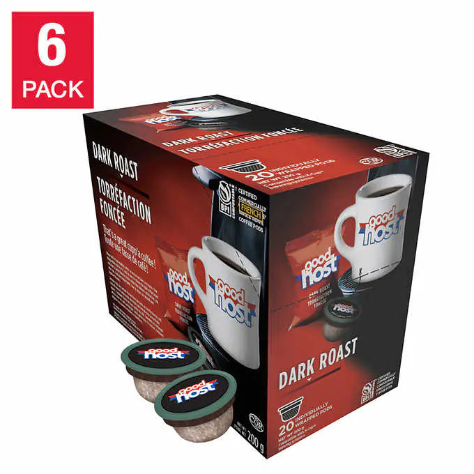 Goodhost Dark Roast Coffee K-Cup Pods, 120-count