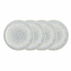 Denby Halo Grey Speckle Dinner Plates, 4-pieces