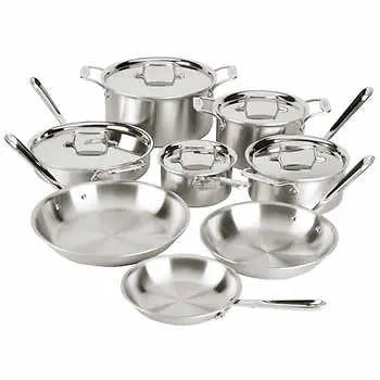 All-Clad D5 Stainless Steel Cookware Set, 13-piece