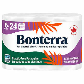 Bonterra Bathroom Tissue 3 ply 48 Rolls x 275 Sheets