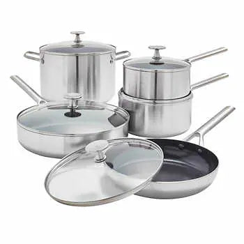 Blue Diamond Triple Steel Non-Stick Cookware Set, 10-piece