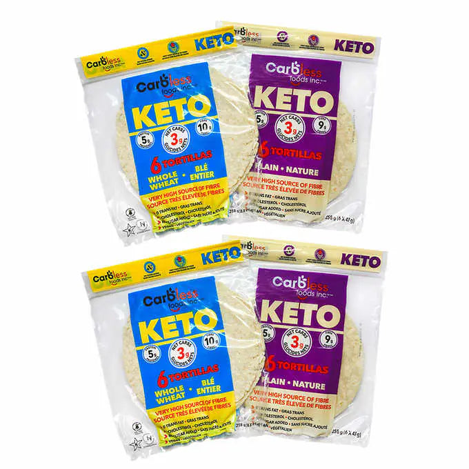 Carbless Foods Keto Tortillas, (2 × 285 g) × 2-pack