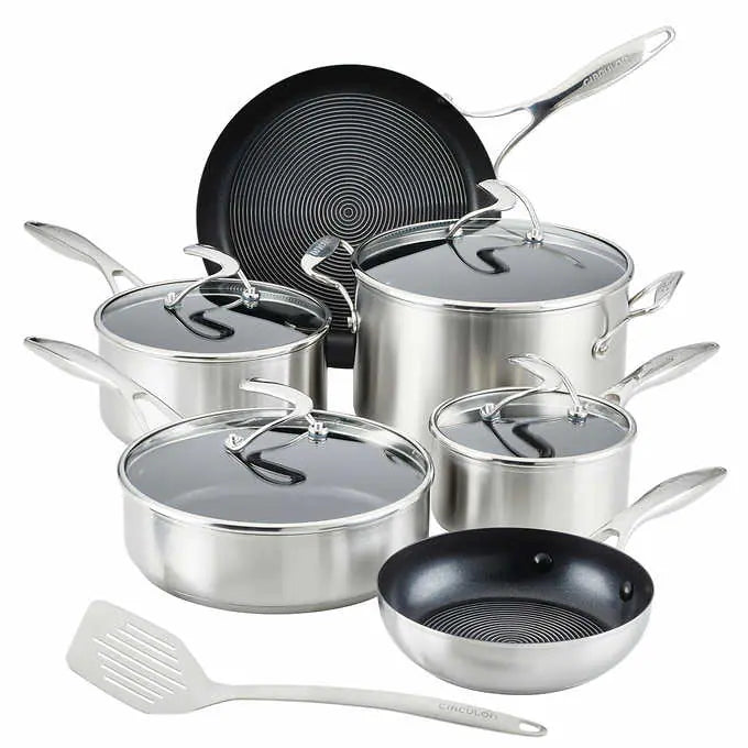 Circulon S Series Stainless Steel Cookware Set with Non-Stick Interior, 11-piece