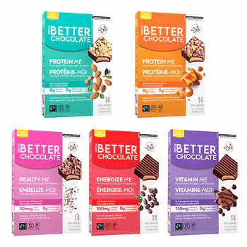 FourX Better Chocolate - Chocolate Bites, Variety Pack, 5 × 112 g