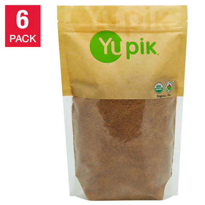 Yupik Organic Coconut Palm Sugar, 1 kg (2.2 lb), 6-pack