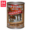 BERNARD Canada Grade A Dark, Robust Taste Maple Syrup, 24 x 540 mL