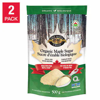 Decacer Organic Maple Sugar, 2 x 500 g