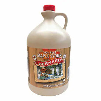 Bernard Pure Canada Grade A Amber Maple Syrup, 4 L