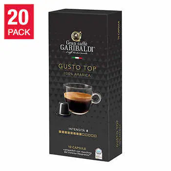 Gran Caffè Garibaldi Gusto Top Nespresso Compatible Pods, 200-count