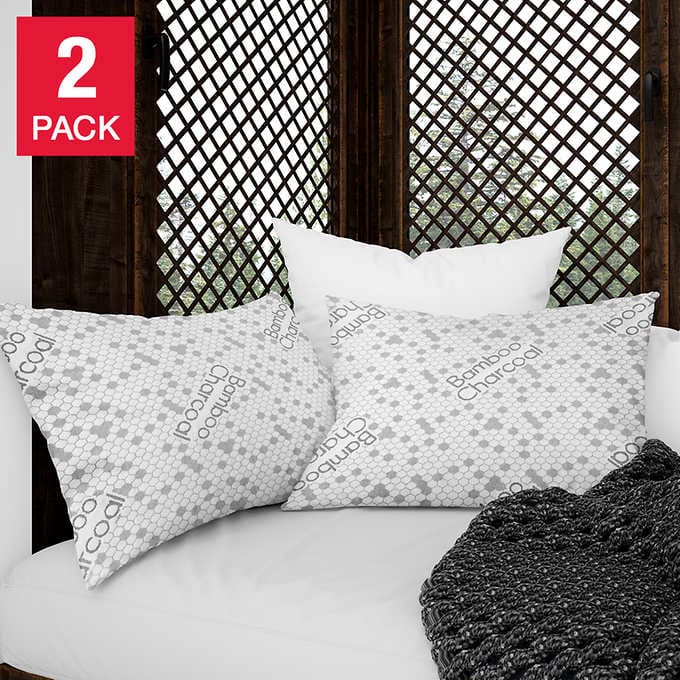Cotton House Charcoal Infused Pillow, 2-pack