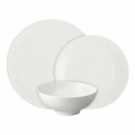 Denby Arc White Porcelain Dinnerware Set, 12-pieces