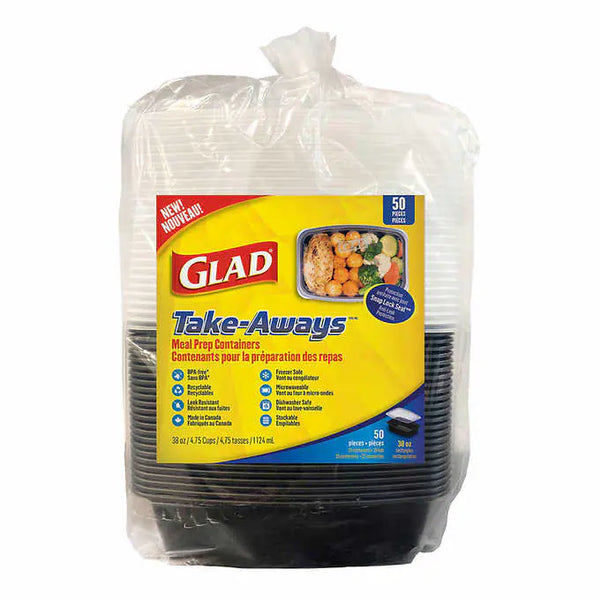 Glad 38-oz Rectangular Food Container Pack of 25