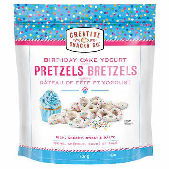 Creative Snacks Birthday Cake Yogurt Flavoured Pretzels, 737 g