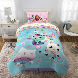 Gabby's Dollhouse 4-piece Twin Bedding Set