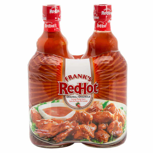 Frank’s Red Hot Cayenne Pepper Sauce, Original, 2 x 740 mL