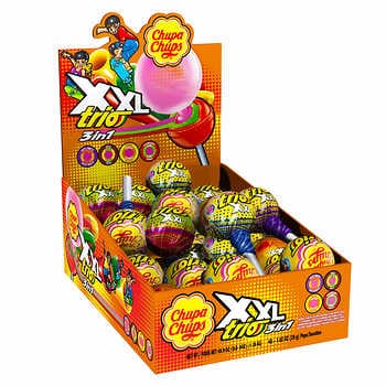 Chupa Chups XXL Trio, Bubble Gum Filled Pops, 48 × 29 g