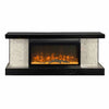 ActiveFlame Home Décor Series Fireplace Floating Mantel Shelf with Lighting, Hexagon Tile Finish ActiveFlame Home Décor Series Fireplace