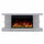 ActiveFlame Home Décor Series Fireplace with Floating Mantel Shelf, Classic Grey Wood Finish