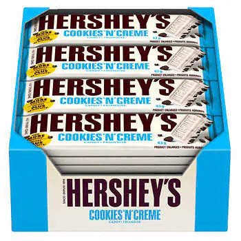 Hershey’s Cookies 'n' Creme Chocolate Bars, 36-count