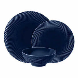 Denby Arc Blue Porcelain Dinnerware Set, 12-pieces