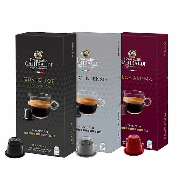 Gran Caffè Garibaldi Variety Pack Nespresso Compatible Pods, 180-count