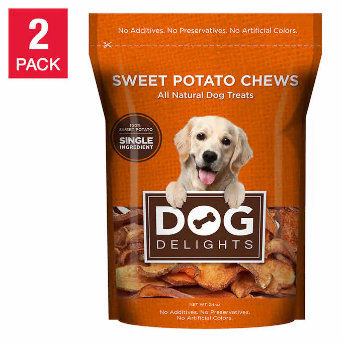 Dog Delights Sweet Potato Chews, 2 x 680 g (24 oz )