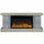 ActiveFlame Home Décor Series Fireplace Floating Mantel Shelf with Lighting, Urban Cement Finish