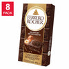 Ferrero Rocher Dark Chocolate Bars With Hazelnut & Cocoa Filling, 8 × 90 g