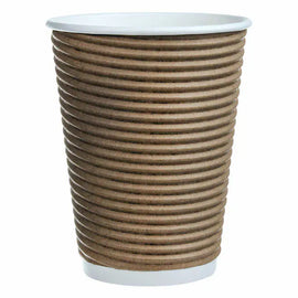 Café Express 12-oz. Brown Ripple Hot Cups and Lid, 150-pack