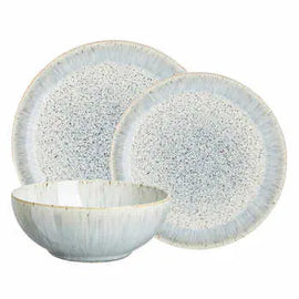 Denby Halo Speckle Stoneware Dinnerware Set, 12-piece