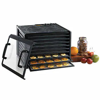 Excalibur Black 9-tray Dehydrator with Timer and Clear Door