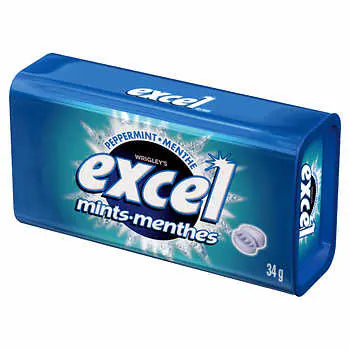 Excel Peppermint Mints, 8 × 34 g