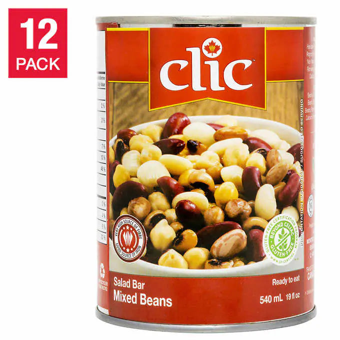 Clic Salad Bar Mixed Beans, 12 x 540 mL