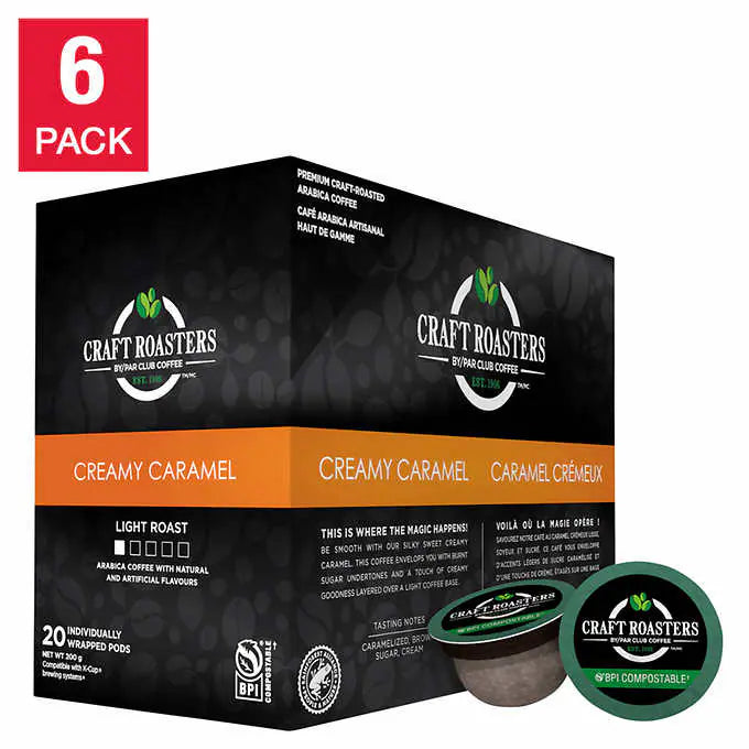 Club Coffee Craft Roasters Creamy Caramel K-Cup Pods, 120-count