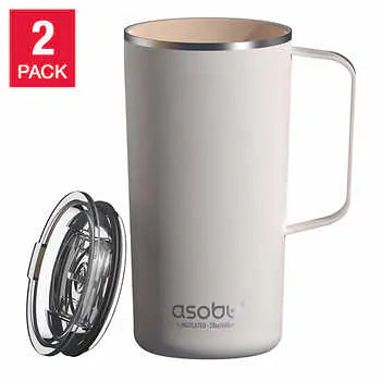 Asobu Ceramic 590 ml (20 oz) Mug, 2-pack