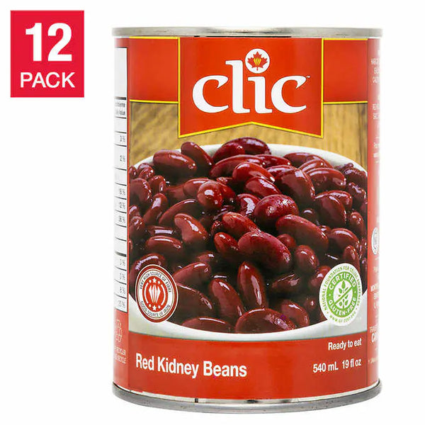 Clic Red Kidney Beans, 12 x 540 mL