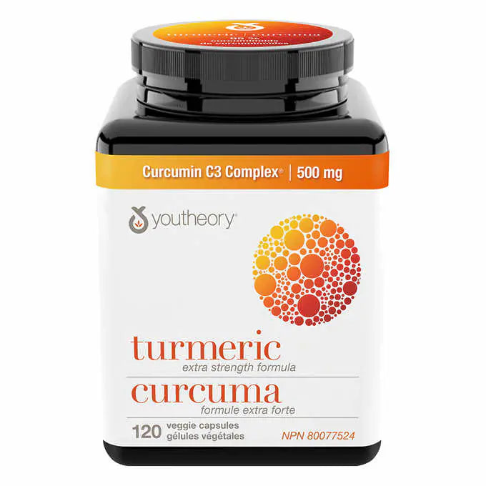 youtheory Turmeric Extra Strength 500 mg - 120 Veggie Capsules